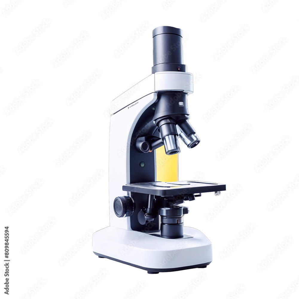 Microscope isolated on Transparent Background Microscope isolated on Transparent Background
