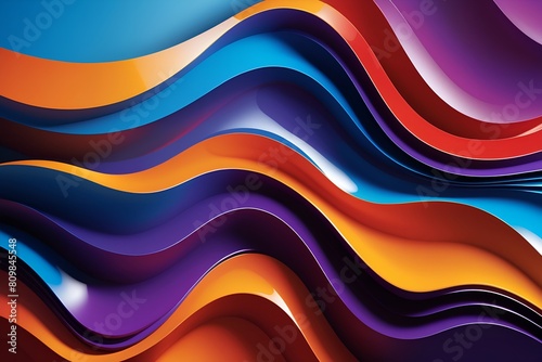 multi-colored abstract wallpaper, swirling waves, shiny swirling liquid. generative ai