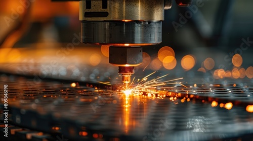 CNC Laser cutting of metal, modern industrial technology