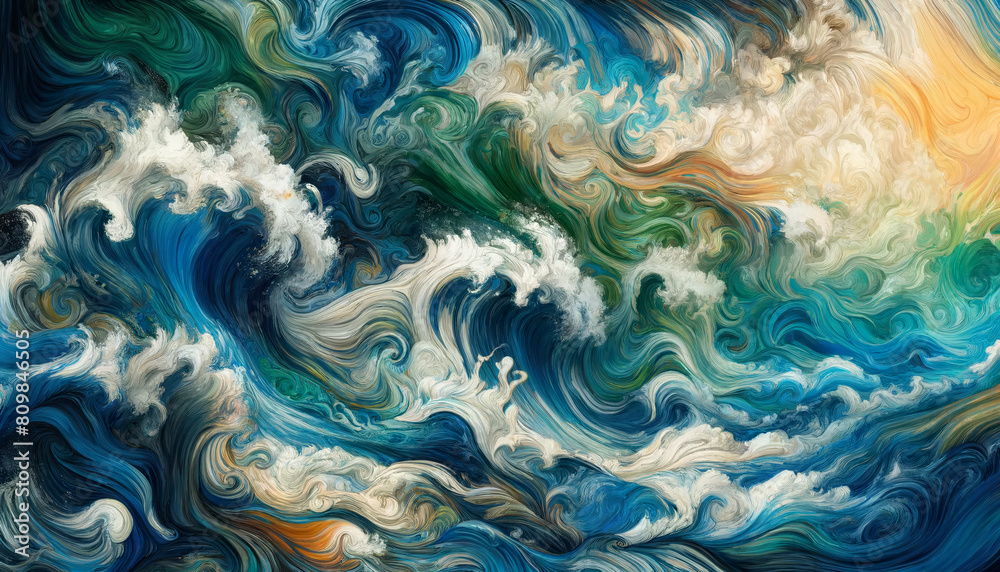 Colorful Abstract Texture of Tumultuous Ocean Waves
Colorful Abstract Texture of Tumultuous Ocean Waves
