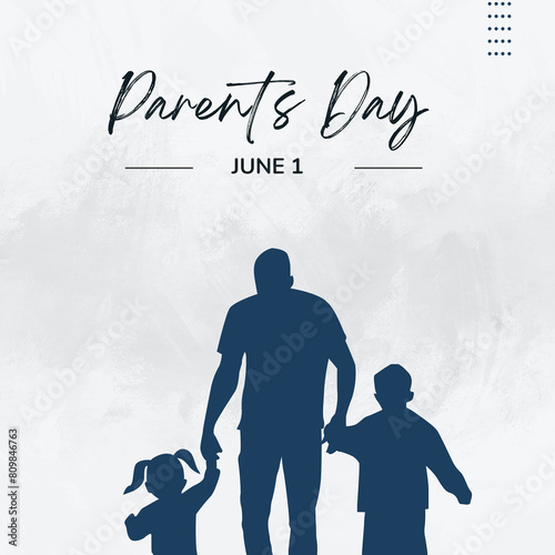 Parents day, vector illustration, flyer, banner, social media post, poster, typography, icons, colors, research, math, backdrop, Template for background photo
