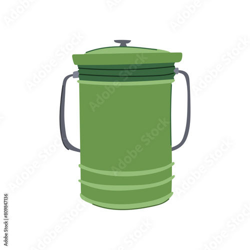 recycle compost bin cartoon. kitchen fertilizer, soil fruit, green trash recycle compost bin sign. isolated symbol vector illustration