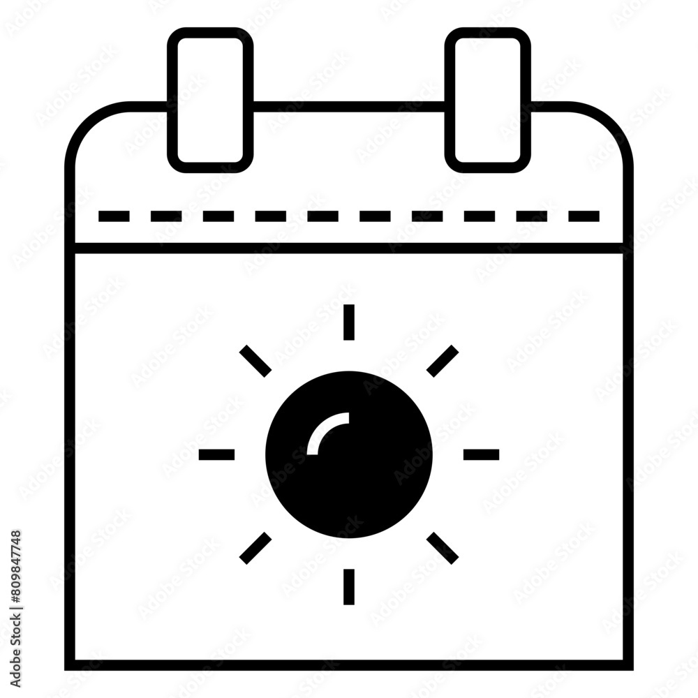Summer calendar date icon Summer calendar date icon