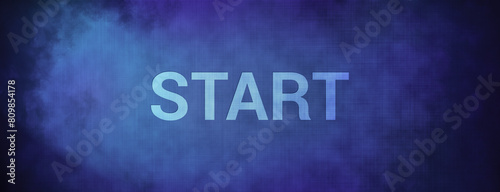 Start isolated on fabric blue banner background abstract