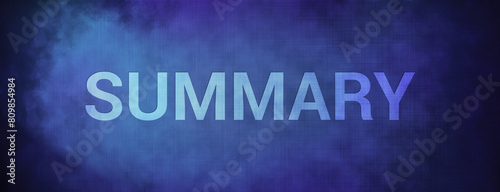 Summary isolated on fabric blue banner background abstract