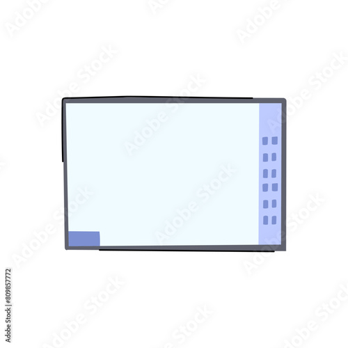 smartboard electronic whiteboard cartoon. board class, office sketch, draw team smartboard electronic whiteboard sign. isolated symbol vector illustration
