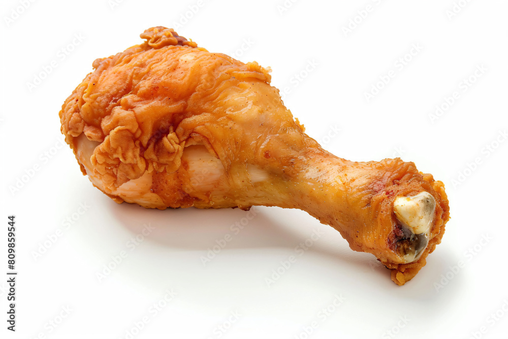 a chicken leg with a piece of chicken on it a chicken leg with a piece of chicken on it