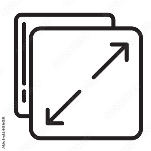 Essentials Expand Grow Line Icon