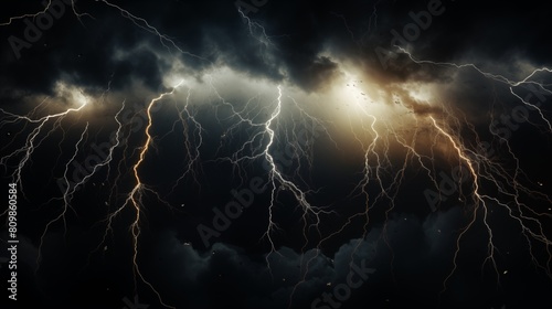 A Mesmerizing Display of Cloud-to-Cloud Lightning Illuminating the Night Sky
