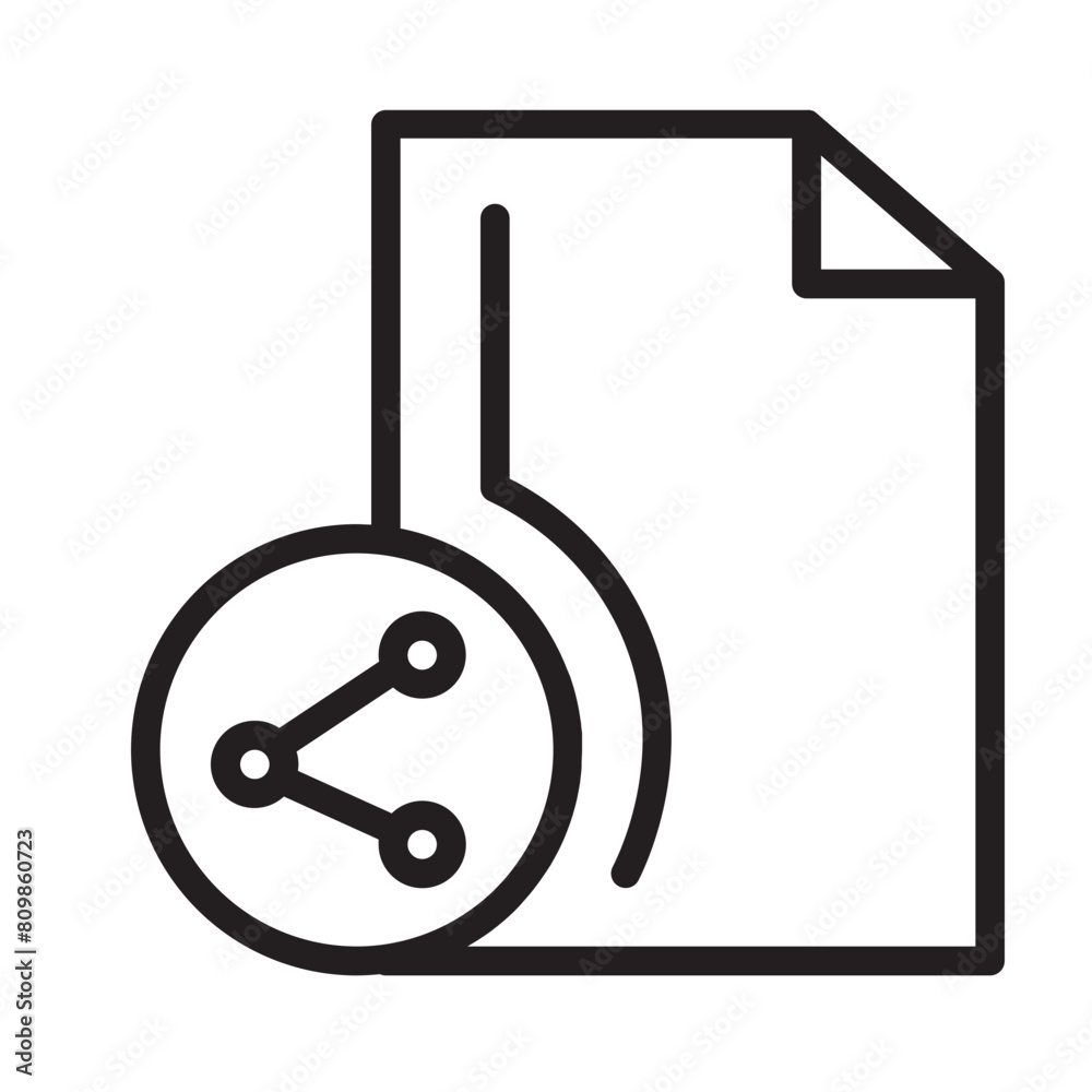 Essentials Share Social Media Line Icon Essentials Share Social Media Line Icon