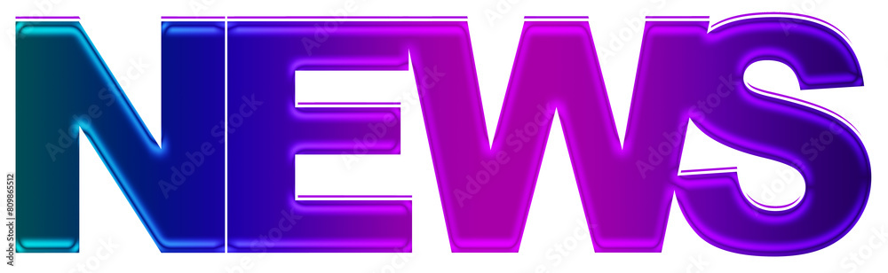 News concept, creative text design, isolated on white background News concept, creative text design, isolated on white background