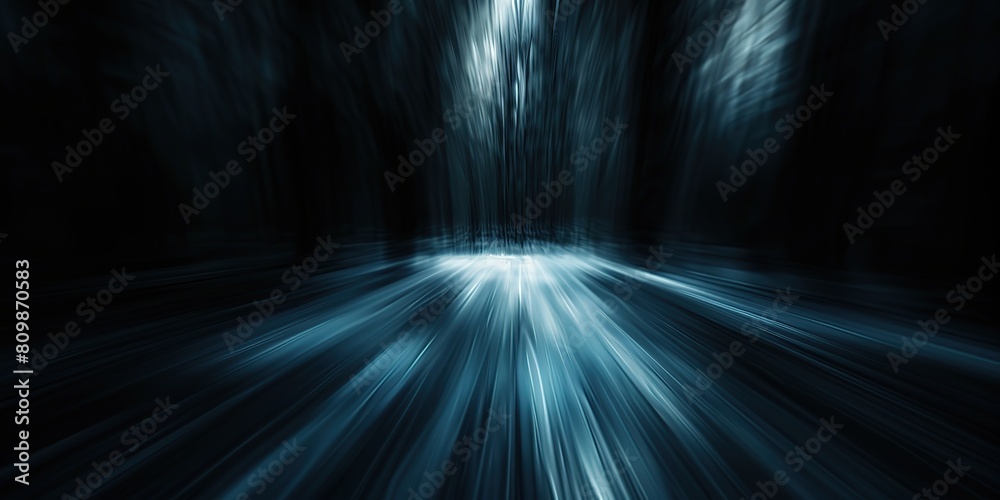 abstract background blur silhouette shadow of a man walking with bokeh light street at night time with speed motion perspective, blurred thrilled, Generative Ai