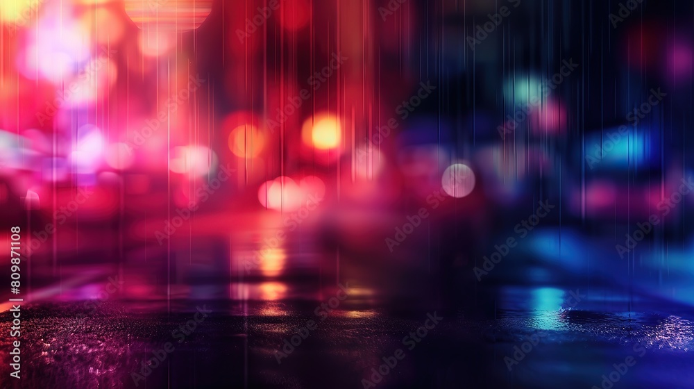 abstract background blur bokeh light street at night time with speed motion perspective, blurred thrilled, Generative Ai abstract background blur bokeh light street at night time with speed motion perspective, blurred thrilled, Generative Ai
