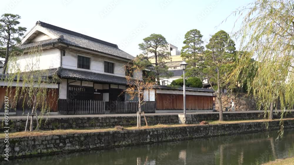 Kurashiki Bikan Historical Quarter old town street in Okayama, Japan Kurashiki Bikan Historical Quarter old town street in Okayama, Japan