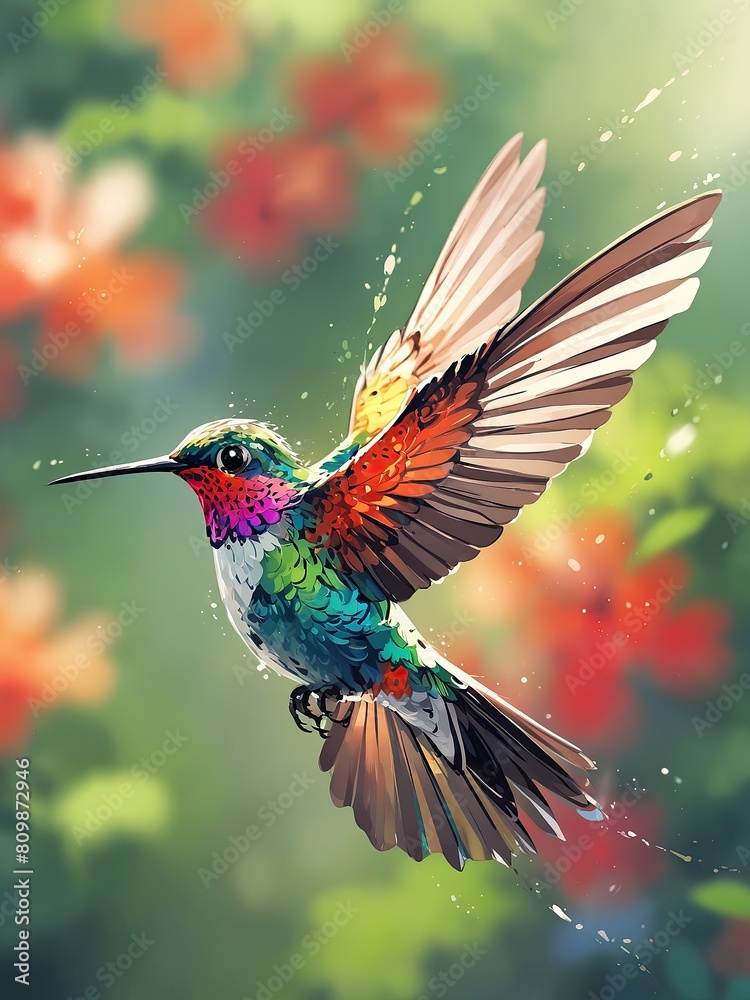 Obraz premium A colorful macaw with a bright red beak perched on a tree branch