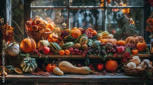 Bountiful Harvest Thanksgiving Scene

 photo