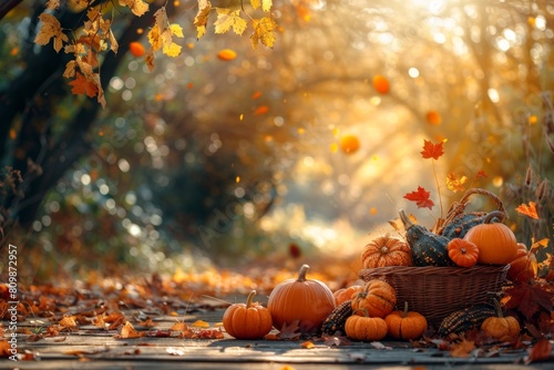 Bountiful Harvest Thanksgiving Scene  