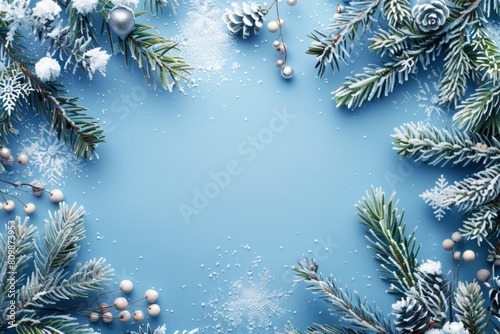 Minimalist Christmas Theme with Winter Pattern  