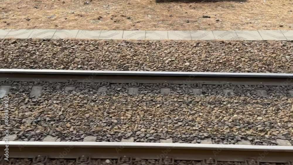Train rails at speed as background. Train rails at speed as background.