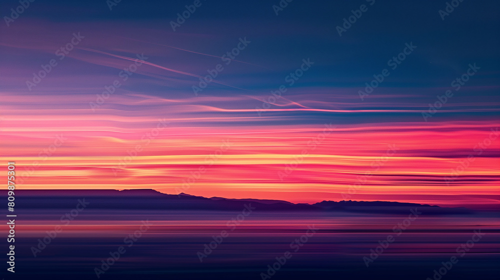 Abstract sunset landscape with vibrant colors, blurred motion effect Abstract sunset landscape with vibrant colors, blurred motion effect