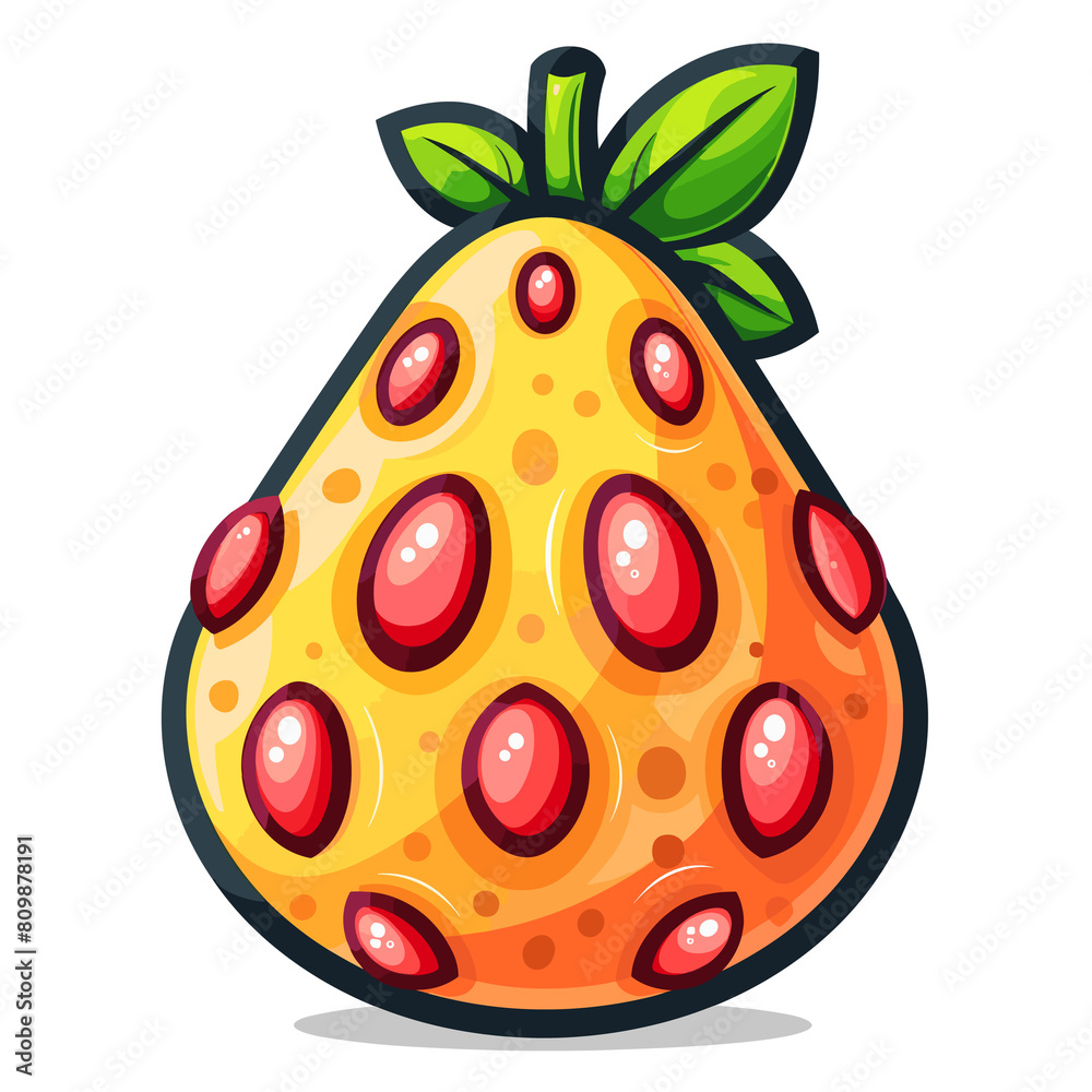 Obraz premium Jatob Flat Colors Cartoon Icon, Isolated Transparent Background Images