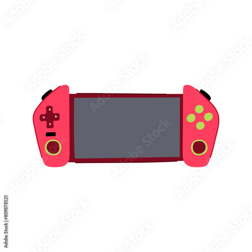 computer portable gaming device cartoon. play control, joystick gadget, digital console computer portable gaming device sign. isolated symbol vector illustration