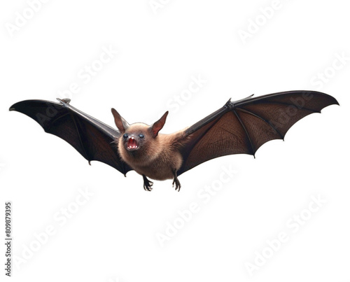 Flying bat image isolated on transparent background.  photo