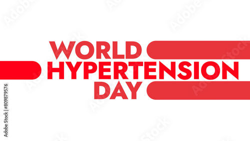 World Hypertension Day colorful text on a white background great for wishing and celebrating world hypertension day in may