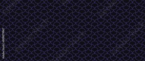 abstract circle wavy seamless pattern, dark blue seamless pattern for background, cover, template