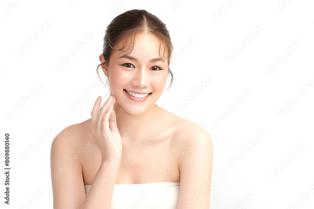 Beautiful young asian woman with clean fresh skin on white background, Face care, Facial treatment, Cosmetology, beauty and spa, Asian women portrait. Beautiful young asian woman with clean fresh skin on white background, Face care, Facial treatment, Cosmetology, beauty and spa, Asian women portrait.