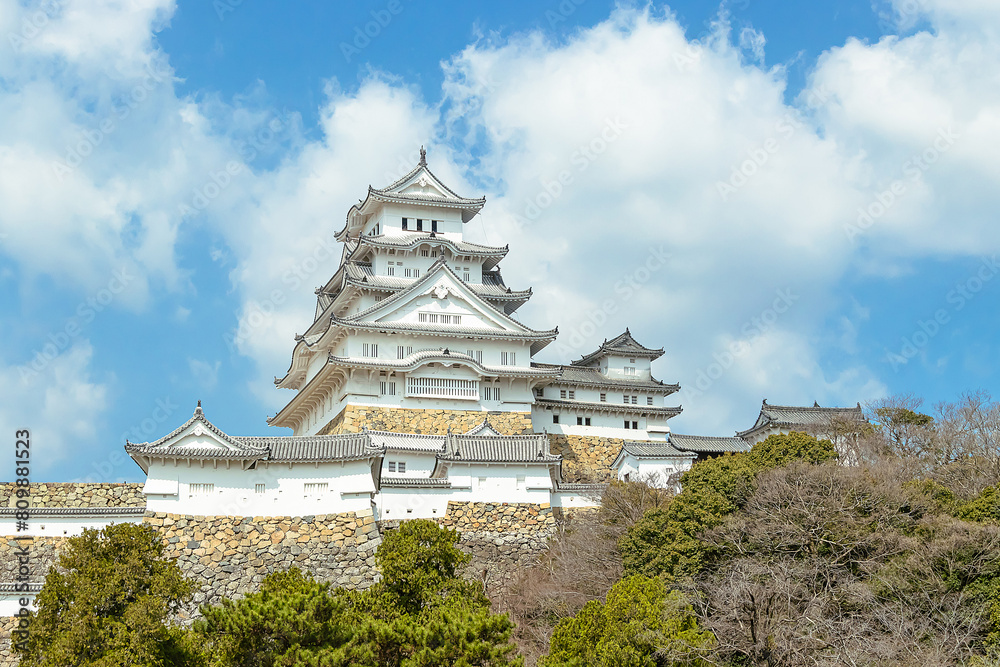Beautiful sunlight on Himeji Castle, Himeji, Hyōgo Province, Japan Beautiful sunlight on Himeji Castle, Himeji, Hyōgo Province, Japan