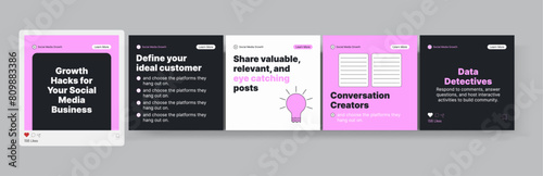 creative carousel template for social media post