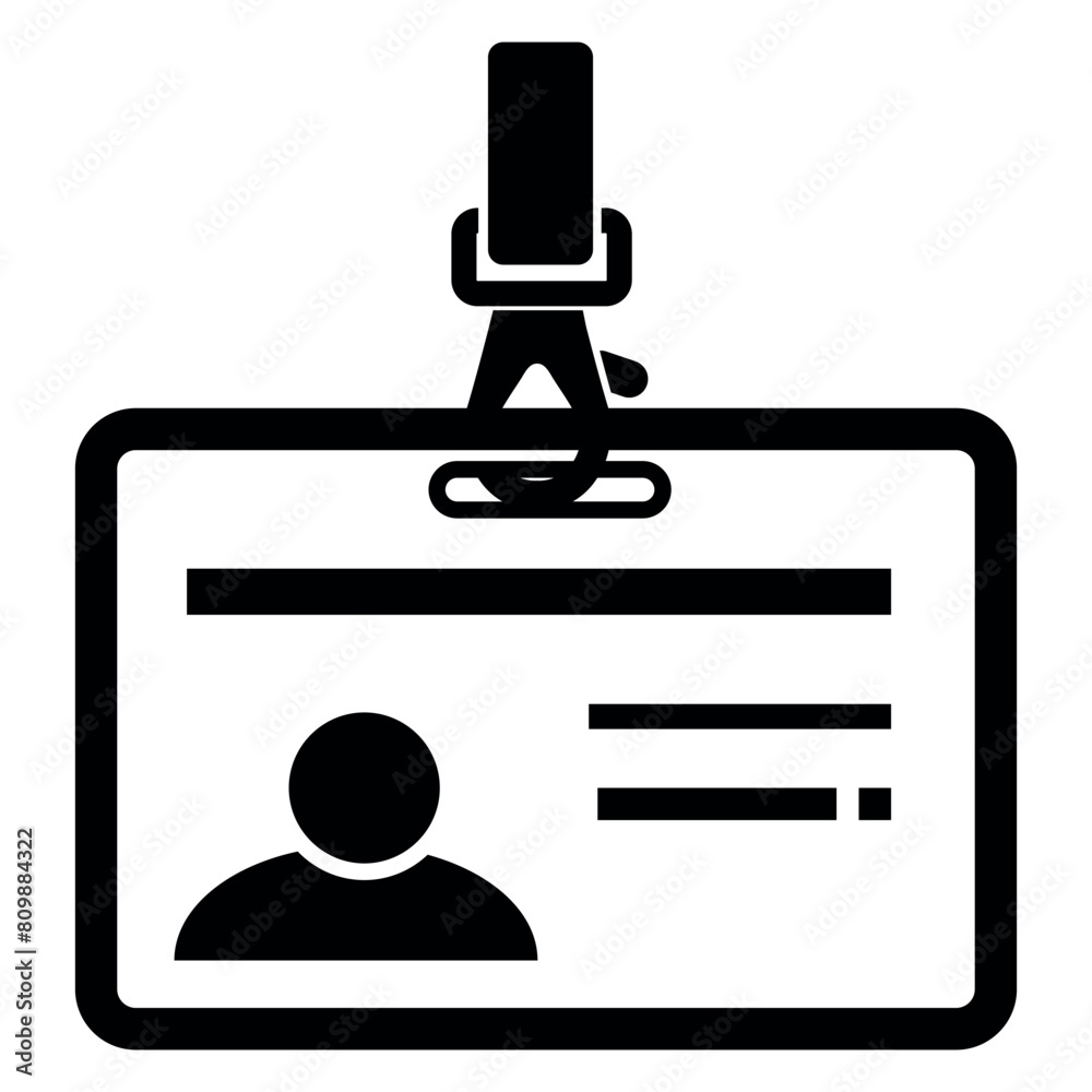 id or member card, simple vector at white background id or member card, simple vector at white background