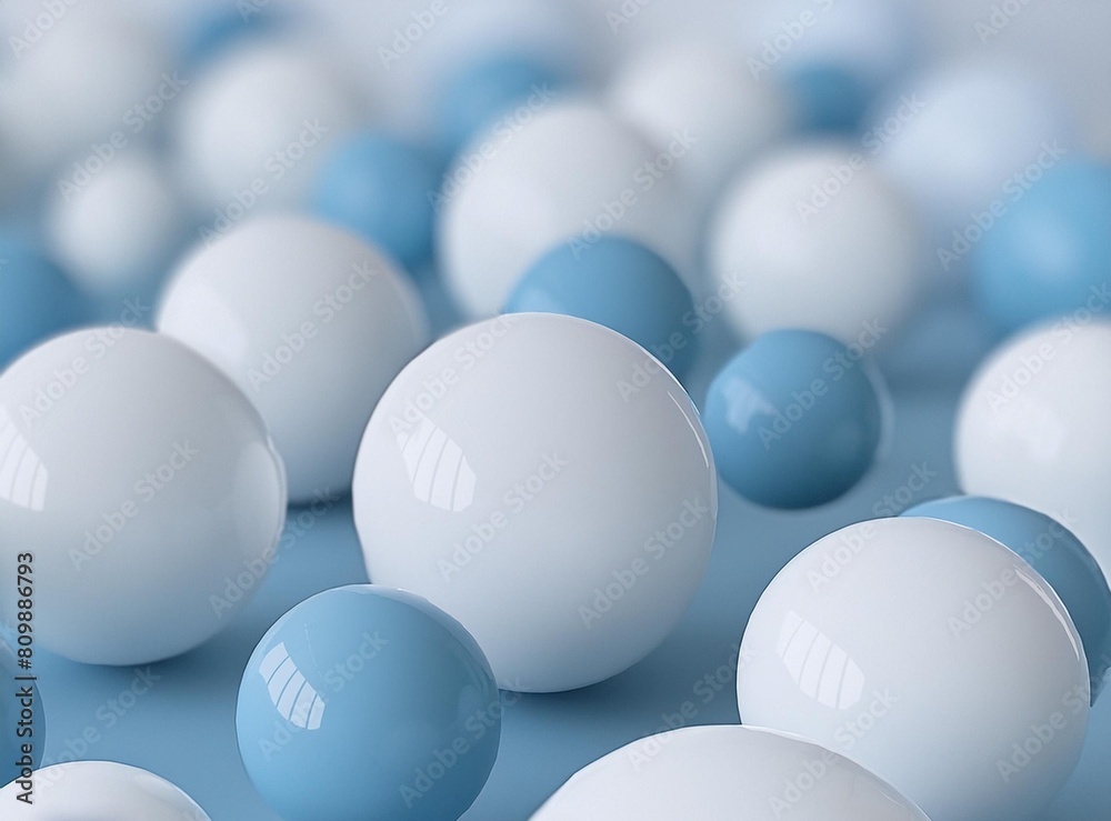 3D render of floating different size of spheres 3D render of floating different size of spheres