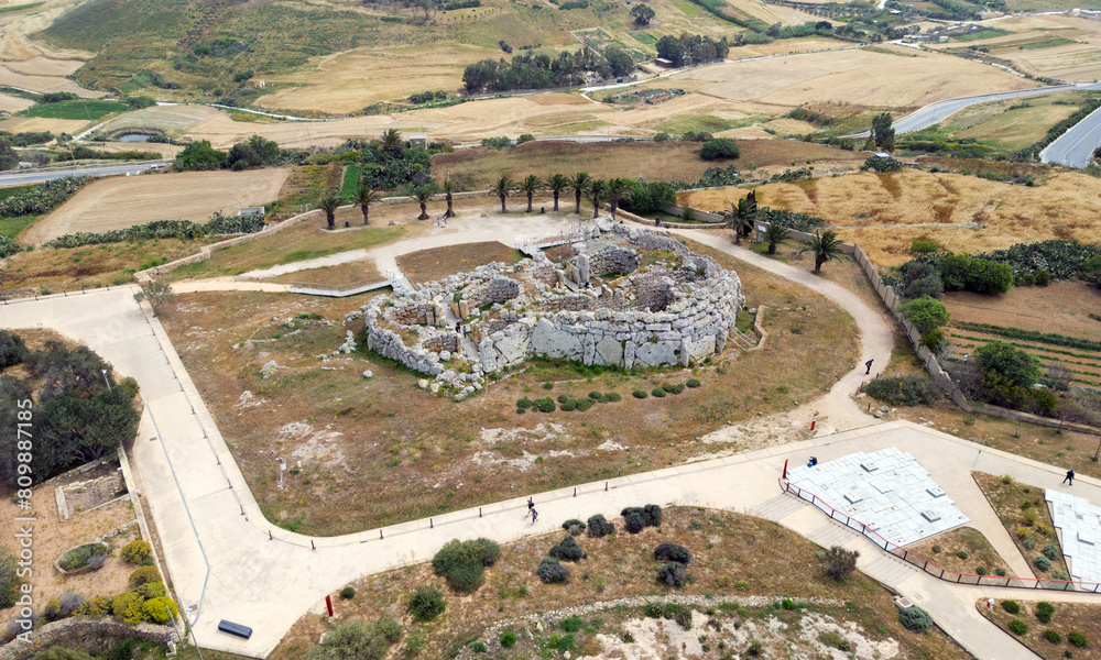Fototapeta premium Ggantija megalithic temple complex, Gozo island, Malta