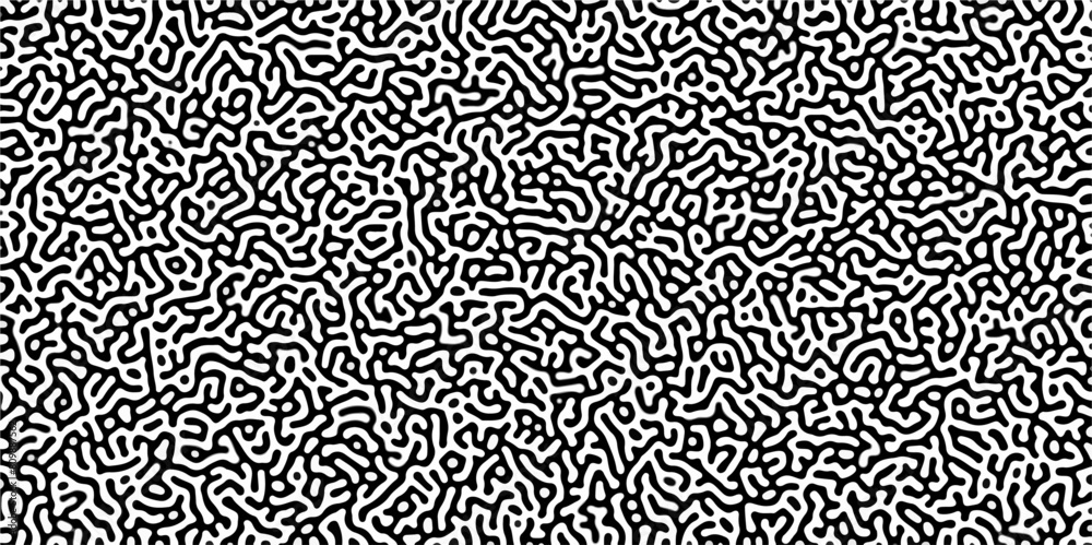Gradient noise line abstract spread geometric background. Monochrome Turing reaction background. Abstract diffusion pattern with chaotic shapes. Vector illustration	
