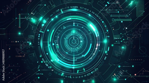 Abstract Digital Circuit Board Design, Ideal for Technology Backgrounds in Ads and Presentations