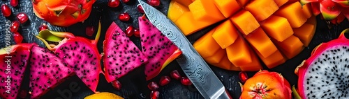 Vibrant Thai Fruits Sliced ...