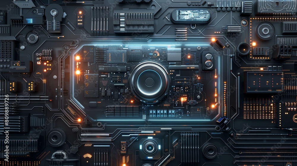 Intricate cyber network circuits, perfect for technology and futuristic design themes Intricate cyber network circuits, perfect for technology and futuristic design themes