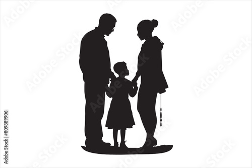 Grandparents with Grandchildren Silhouettes.