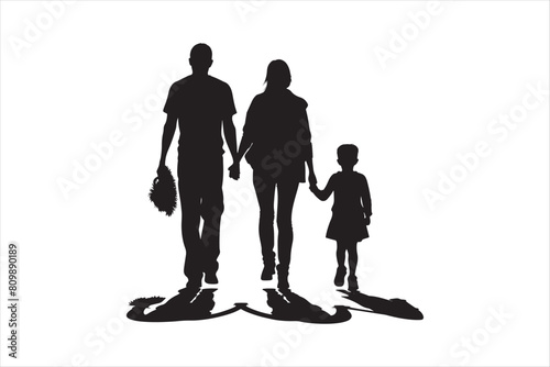 Grandparents with Grandchildren Silhouettes.