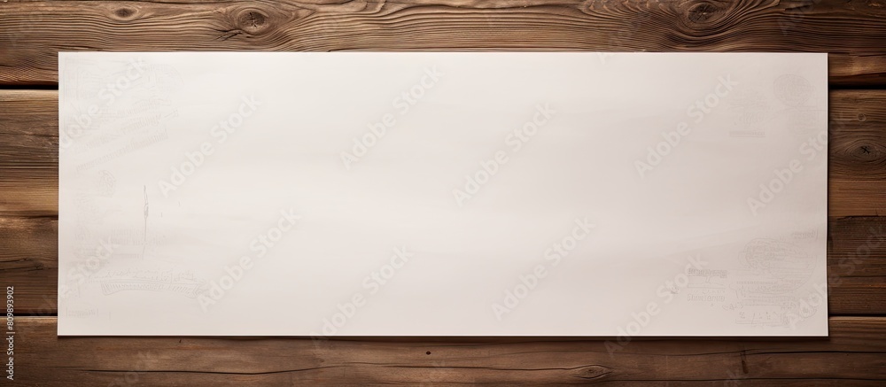 An image of note paper on an aged wooden table with ample copy space