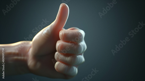 hand showing thumb up