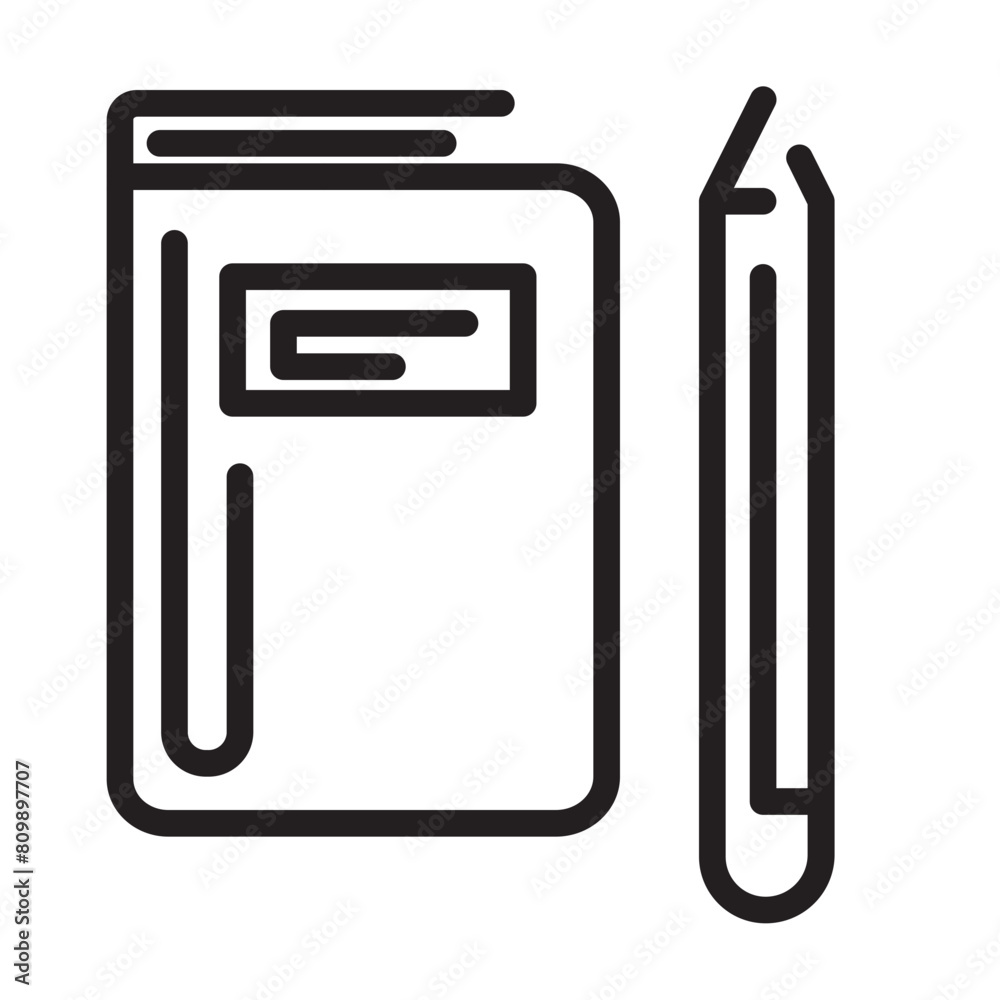 Book Education Homework Line Icon Book Education Homework Line Icon
