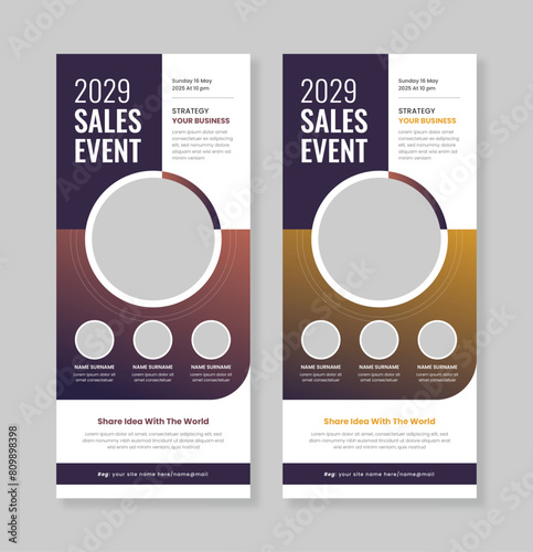 Event Business Conference Seminar Roll-up Banner, conference roll-up banner design
