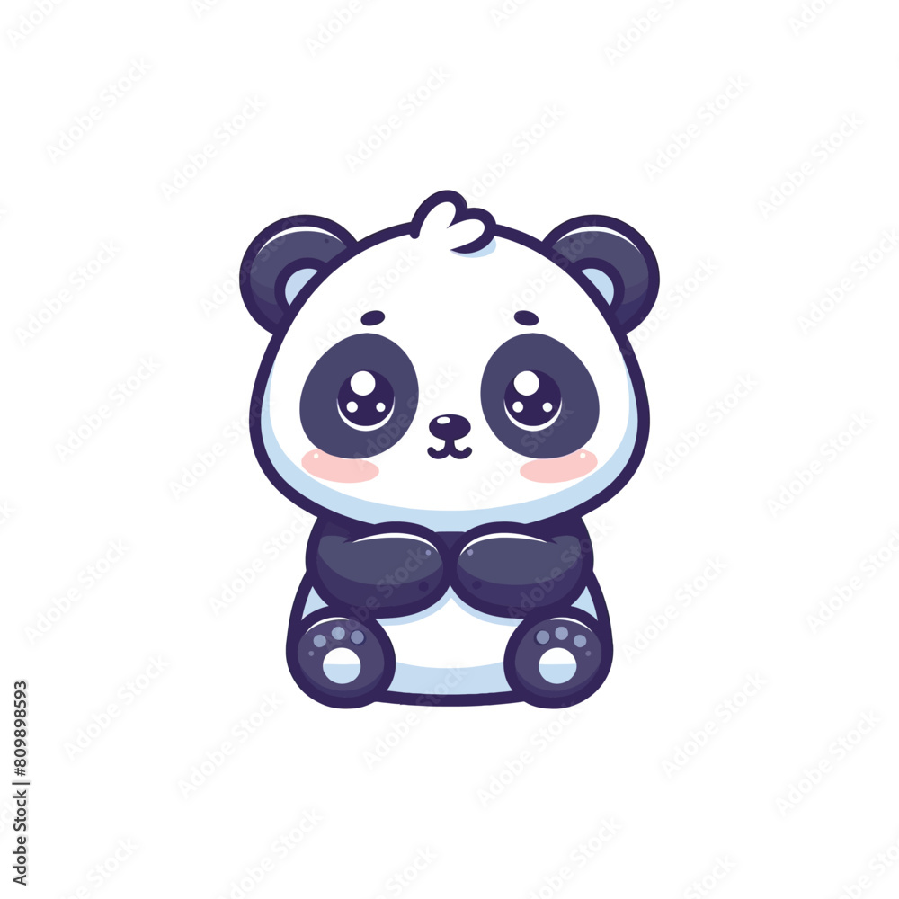 Vector panda isolated flat illustration Vector panda isolated flat illustration