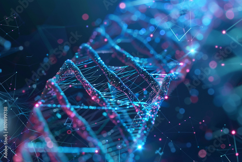 Futuristic AI algorithms mapping genetic diseases, guiding precision medicine 