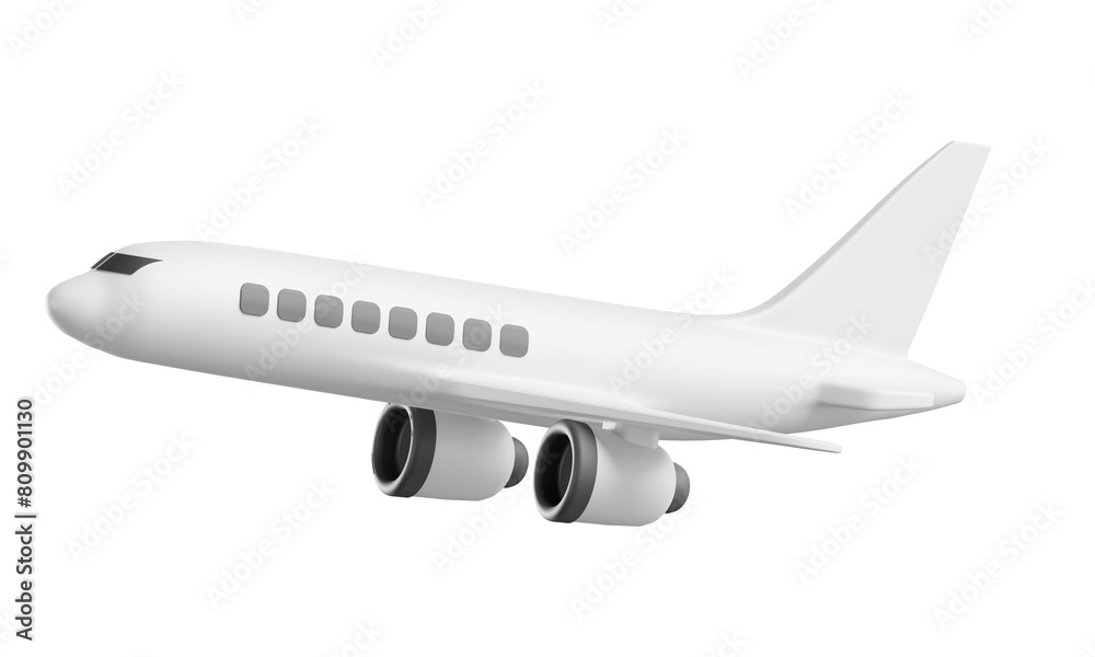 3d airplane illustration traveling