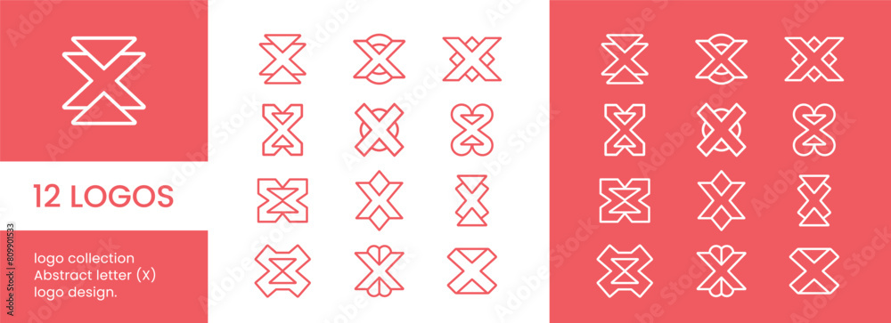 Set of abstract letter X logo design template. Icon for Real Estate, Travel and Hospitality, and Property Management. Set of abstract letter X logo design template. Icon for Real Estate, Travel and Hospitality, and Property Management.