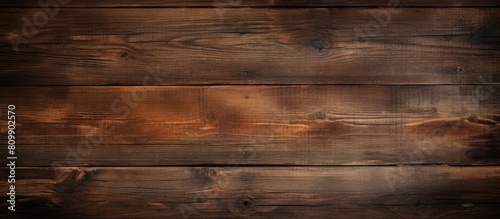 An aged dark brown wooden background with a rustic appearance creating a vintage ambiance Ample copy space for images